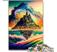 Puzzles for 1000 Piece Castle on Island cardboard Jigsaw size 38x26cm for Family And Friends, Suitable for Ages 14+