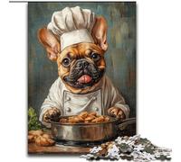 Puzzles for 1000 Piece Chef Bulldog Challenging Puzzles 26X38CM for Mother'S Day, Birthdays, Christmas