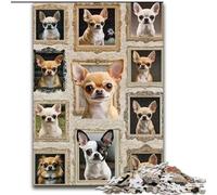 Puzzles for 1000 Piece Chihuahua Collage Impossible Jigsaw Puzzles for Adults 50X75CM Gift for Men And Women, Daily & Special Occasion