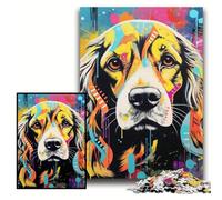Puzzles for 1000 Piece Cocker Spaniel Graffiti Puzzles for Adults 50x75 cm Creative Family Game & Home Decor, for Teenagers