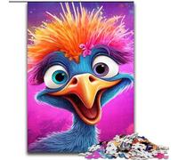 Puzzles for 1000 Piece Colorful Art Ostrich Jigsaw Puzzles Ideal for And Family Fun for Holidays, Birthdays (Size 38x26cm)
