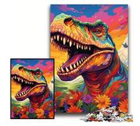 Puzzles for 1000 Piece Colorful Dinosaur Wooden Jigsaw Puzzles 50x75 cm for Mother'S Day, Birthdays, Christmas