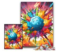 Puzzles for 1000 Piece Colorful Explosion cardboard Jigsaw Puzzles 26x38 cm for Mother'S Day, Birthdays, Christmas