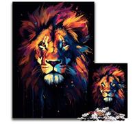 Puzzles for 1000 Piece Colorful Lion Face Puzzles for Adults Brain Teaser Game for Teenagers Perfect 1000 PCS(38x26cm)