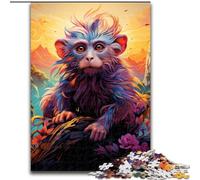 Puzzles for 1000 Piece Colorful Monkey Jigsaw Puzzles for Adults, 1000 Piece for Birthdays, Holidays, Space Party Decorations (Szie 26x38cm)