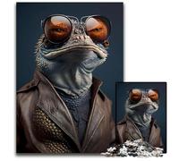 Puzzles for 1000 Piece Cool Lizard Modern Art Jigsaw Puzzles for Adults Challenging Brain Teaser for Teenagers Family Fun Interactive Game 1000 PCS(75x50cm)