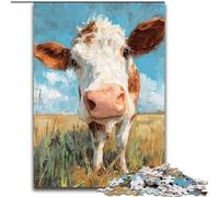 Puzzles for 1000 Piece Dairy Cow Jigsaw Puzzles for Adults 1000 for Birthdays, Holidays, Space Party Decorations (Size 26x38cm)