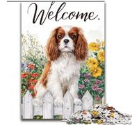 Puzzles for 1000 Piece Dog in The Garden 1000 Piece Jigsaw Puzzles for Adults Impossible Educational Home Decoration Games & Gifts (Size 26x38cm)