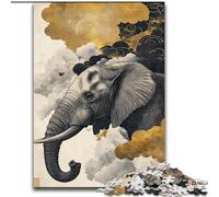 Puzzles for 1000 Piece Dramatic Moment Elephant Impossible Jigsaw Puzzles for Adults 26X38CM Brain Teaser & Home Decor, Perfect