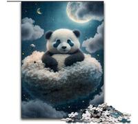 Puzzles for 1000 Piece Dreaming Panda Wooden Jigsaw Puzzles for Adults size 50x75cm Brain Teaser Game, Interactive Family Game, Suitable for Ages 14+
