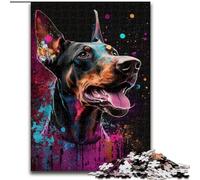 Puzzles for 1000 Piece Fantasy Doberman Pinscher Wooden Jigsaw Puzzles for Adults size 50x75cm Ideal for Lover, Perfect Christmas, New Year, Valentine's Gift