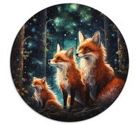 Puzzles for 1000 Piece Fantasy Fox Round JigsawPuzzle 1000 Pieces for Adults Educational Activity for Cognitive Skills Cognitive Skill Improvement (67.5x67.5cm)