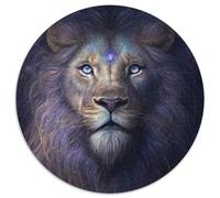Puzzles for 1000 Piece Fantasy Lion Round JigsawPuzzle 1000 Pieces for Adults Educational Activity for Cognitive Skills Cognitive Skill Improvement 67.5x67.5cm