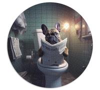 Puzzles for 1000 Piece French Bulldog Reading Newspaper Cardboard Puzzles Ideal for And Family Fun for Holidays, Birthdays 1000pcs (67.5x67.5cm)