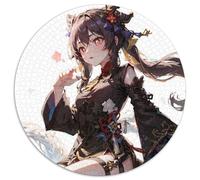 Puzzles for 1000 Piece Genshin Impact Hu Tao Round JigsawPuzzle 1000 Pieces for Adults Educational Activity for Cognitive Skills Cognitive Skill Improvement 67.5x67.5cm