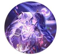 Puzzles for 1000 Piece Genshin Impact Raiden Shogun Round JigsawPuzzle 1000 Pieces for Adults Educational Activity for Cognitive Skills Cognitive Skill Improvement 67.5x67.5cm