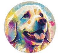 Puzzles for 1000 Piece Golden Retriever Drawn Jigsaw Puzzles for Adults Brain Teaser Game, Interactive Family Game, Suitable for Ages 14+ 67.5x67.5cm