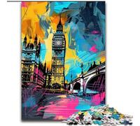 Puzzles for 1000 Piece Graffiti Big Ben Jigsaw Puzzles for Adults, 1000 Piece for Birthdays, Holidays, Space Party Decorations (Szie 50x75cm)