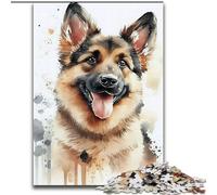 Puzzles for 1000 Piece Husky Watercolor Impossible Jigsaw Puzzles for Adults size 50x75cm Gift for Men And Women, Daily & Special Occasion