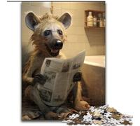 Puzzles for 1000 Piece Hyena Reading Newspaper Jigsaw Puzzles for Adults 1000 Family Fun Craft, Perfect for Birthdays, Holidays (Szie 26x38 cm)