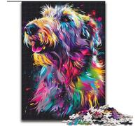 Puzzles for 1000 Piece Irish Wolfhound Dog Art Wooden Jigsaw size 50x75cm for Family And Friends, Suitable for Ages 14+