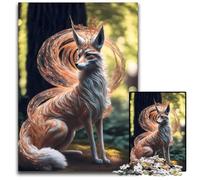 Puzzles for 1000 Piece Japanese Kitsune Fox Difficult Puzzles for Adults Family Interactive Game Craft Gift with Colorful Artwork 1000 PCS(38x26cm)