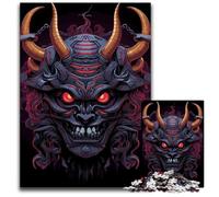 Puzzles for 1000 Piece Japanese Samurai Helmet Difficult Puzzles for Adults Family Interactive Game Craft Gift with Colorful Artwork 1000 PCS(75x50cm)