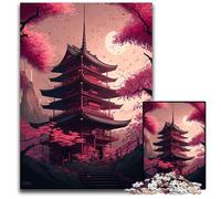 Puzzles for 1000 Piece Japanese Style Temple Challenging Puzzles Perfect for Family Gatherings, Birthdays, Holidays 50x75CM/19.68x29.52inch