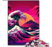 Puzzles for 1000 Piece Japanese Waves Jigsaw Puzzles Ideal for And Family Fun for Holidays, Birthdays (Size 26x38cm)