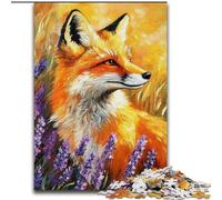 Puzzles for 1000 Piece Lavender Fox Puzzles for Adults 50X75CM Interactive Family Game, Ideal, Family Activity Game