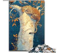 Puzzles for 1000 Piece Leopard on The Tree 1000 Piece Jigsaw Puzzles for Adults Impossible Educational Home Decoration Games & Gifts (Size 26x38cm)