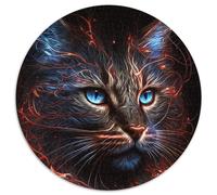 Puzzles for 1000 Piece Lightning Cats Cardboard Jigsaw Puzzles for Adults Perfect for Teenagers & Collectors, Ideal Home Decor & Travel Gift 67.5x67.5cm