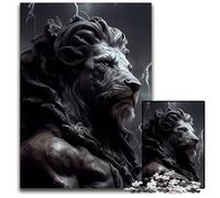 Puzzles for 1000 Piece Lion God Statue ThunderDifficult Puzzles for Adults Family Interactive Game Craft Gift with Colorful Artwork 1000 PCS(38x26cm)