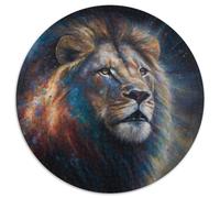 Puzzles for 1000 Piece Lion Round JigsawPuzzle 1000 Pieces for Adults Educational Activity for Cognitive Skills Cognitive Skill Improvement 67.5x67.5cm