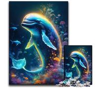 Puzzles for 1000 Piece Magic Realism Whale Impossible Jigsaw Puzzles for Adults for Birthdays Holidays Best for Christmas 1000 PCS(75x50cm)