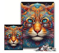 Puzzles for 1000 Piece Meerkat Graffiti Painting Puzzles for Adults Size 50x75cm Brain Teaser Game, Interactive Family Game, Suitable for Ages 14+