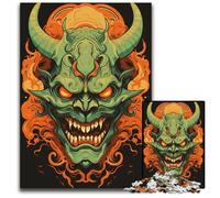 Puzzles for 1000 Piece Oni Mask Difficult Puzzles for Adults Family Interactive Game Craft Gift with Colorful Artwork 1000 PCS(38x26cm)