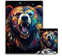 Puzzles for 1000 Piece Painting Color Starry Sky Bear Impossible Jigsaw Puzzles for Adults Perfect for Teenagers & Home Decor 1000 PCS(75x50cm)