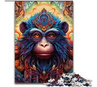Puzzles for 1000 Piece Psychedelic Monkey Jigsaw Puzzles Adult Game Gift Family Interactive Game Brain Challenge Gift size : 50x75cm