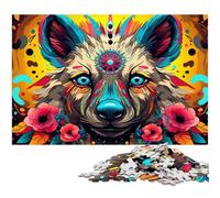 Puzzles for 1000 Piece Psychedelic The Hyena Puzzles for Adults Family Fun Activity, Brain Challenge, for Teenager 26X38CM/10.23x14.96inch