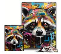 Puzzles for 1000 Piece Raccoon Graffiti Puzzles for Adults 50x75 cm Creative Family Game & Home Decor, for Teenagers