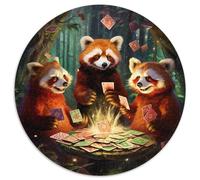 Puzzles for 1000 Piece Red Panda Art 1000Pc Adults Round Jigsaw Puzzle Perfect for Home & Office Decor, Parties, Birthdays 67.5x67.5cm