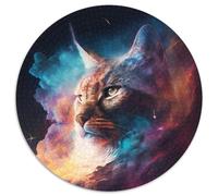 Puzzles for 1000 Piece Spirit Lynx Round JigsawPuzzle 1000 Pieces for Adults Educational Activity for Cognitive Skills Cognitive Skill Improvement 67.5x67.5cm