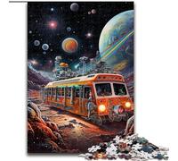 Puzzles for 1000 Piece Starry Night Bus Jigsaws 1000 Pieces for Adults Family Activity Game for Teenagers, Challenging Brain Teaser (Szie 26x38cm)
