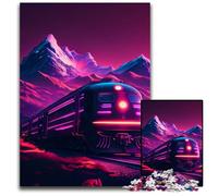 Puzzles for 1000 Piece Synthwave Train Puzzles for Adults Challenging Brain Teaser for Teenagers, Family Game Night Fun 50x75CM/19.68x29.52inch