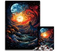 Puzzles for 1000 Piece The Colorful Psychedelia of Yin And Yang Space Paper Puzzles Perfect for Teenagers Family Bonding Brain Teaser & DIY Home Decor Gift 1000 PCS(38x26cm)