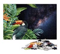 Puzzles for 1000 Piece Tropical Space Toucan Impossible Jigsaw Puzzles for Adults Perfect for Teenagers & Home Decor 1000 PCS(75x50cm)