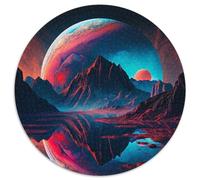 Puzzles for 1000 Piece Universe Planet Round Cardboard Jigsaw for Teenager & Families,Perfect DIY Decor & Brain-Teasing Challenge (Size 67.5x67.5cm)