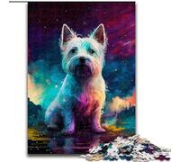 Puzzles for 1000 Piece West Highland White Terrier Puzzles for 1000 Piece Challenging Brain Teaser for Teenagers, Perfect for Home Decor Or Gift (Size 38x26cm)