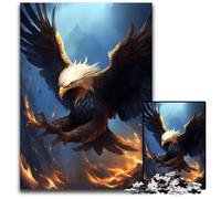 Puzzles for 1000 Piece Wild Golden Eagle Bird Jigsaw Puzzles for Adults Challenging Brain Teaser for Teenagers Family Fun Interactive Game 1000 PCS(75x50cm)